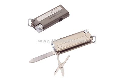 LED light with tools keychain