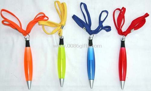 Ball pen with lanyard
