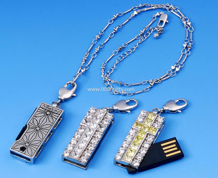 Disco flash del usb de la joyería de diamante