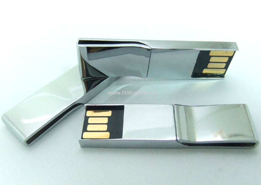 Unità usb clip di carta metallica