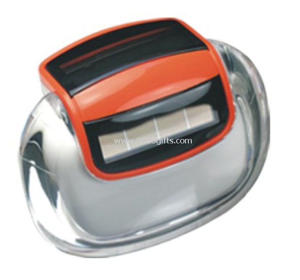 Solar powered pedometer with calorie counter