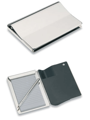 Dirección/Jotter de bolsillo con pluma