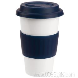 Doppelte ummauerten Keramik-Becher 300ml - Farbwahl