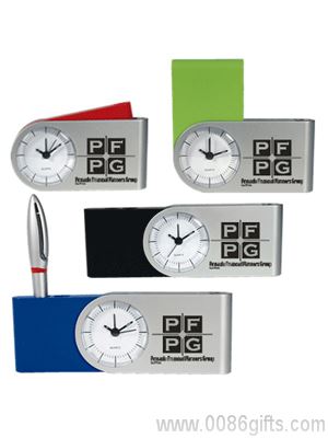 Nova pliage Bureau horloge à Quartz avec stylo Caddy