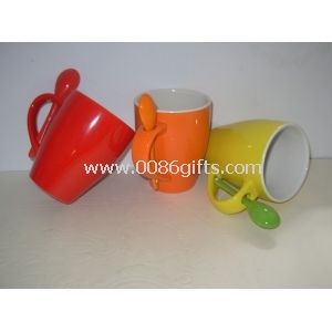 Keramik Kaffeetasse mit Löffel
