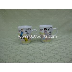 Full Decal Drum geformte Porzellan-Kaffeebecher