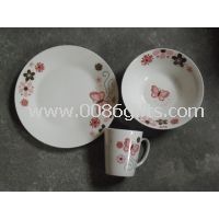 12pcs Porzellan Dinner-sets mit Abziehbild angepasst-Logo und Entwürfe werden angenommen