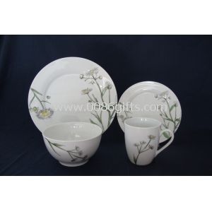 16pcs Fine porcelaine dîner avec Decal Design, Logos personnalisés et tailles sont acceptées