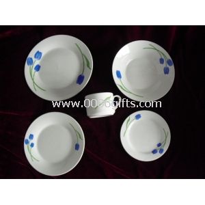 20pcs Porzellan geschnitten Aufkleber Blau Blume drucken Geschirr-sets