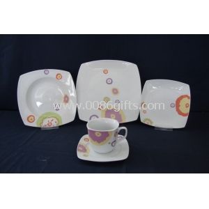Ensemble de vaisselle de porcelaine de 20pcs avec decals impression polychrome Designs