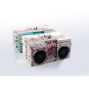 Papel colorido Mini caja del altavoz plegable