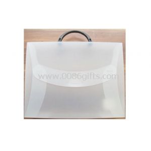 PP File cartella 30mm chiusura a elastico, chiaro documento A4 valigetta casella file