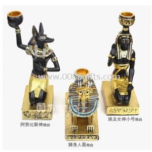Egypten idoler statue stearinlys indehaveren harpiks lavet
