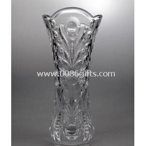Vase en verre haut transparent
