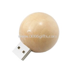 Les gros caractères forme de boule et graver en bois clé USB