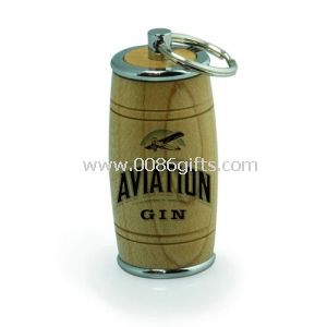 Oak Barrel Shaped Wooden Thumb Drive