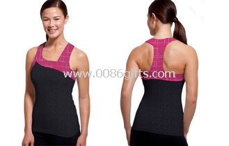 Dámské Fitness Tank s odnímatelnými hrnky Racer zpět