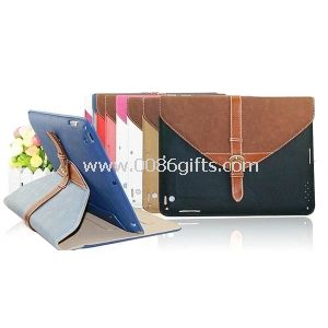 Umhüllen Sie Fall mit Ledergürtel in zwei Farben für das neue iPad 3 und iPad2
