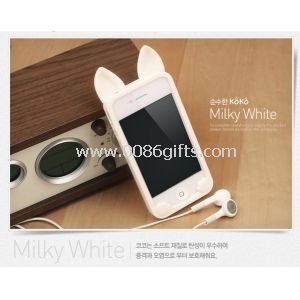Lovely Ko Ko Cat Stylish Silicon Case for iPhone4&4s-Multi Colors