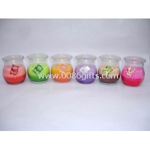 glass candle with glass lid
