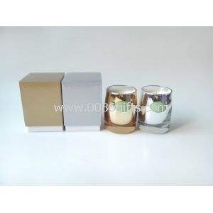 Or et argent verre bougie de soja
