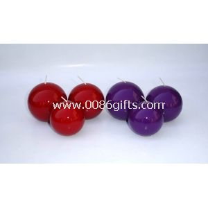Metallic color ball candle