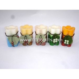 Bougie pilier haut fleur parfumée