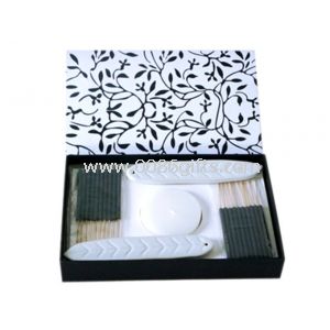 Schwarz / weiß Keramik Aroma-Weihrauch-Brenner-Geschenk-Sets