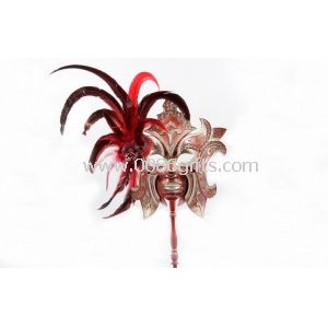 Feder-Stick Masquerade Masken