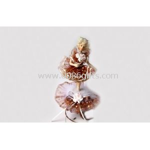 8 Christmas Porcelain Doll Music Box