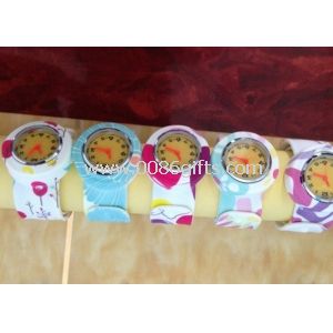Colorful Silicone Slap Bracelet Watch