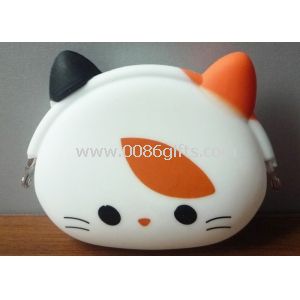 Funny cat silicone coin purse