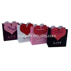 Amor corazón forma bolsas papel