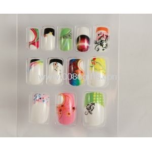 Colorido primavera lindo Fake las uñas de los dedos de verano para la boda