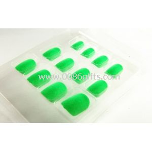 Fingers Acrylic Leopard Fake Nails natural looking for little girls , green