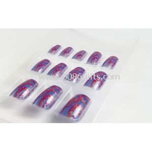 Uñas artificiales púrpuras arte Full Cover