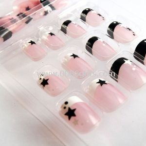 Brillo uñas postizas manicura francesa