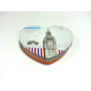 Corazón en forma de caja de la lata Chocolate