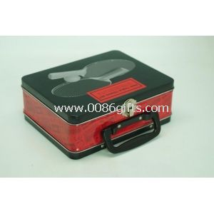Tin Box with handle, lock