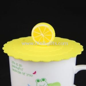 Citron fruits logo silicone coupe le couvercle supérieur
