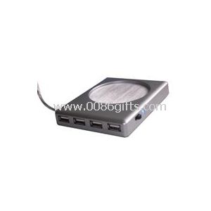 Silber 4port USB-Hub wärmer