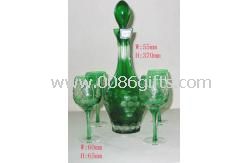 Farbigen Flasche und Golet Tasse Wein Glas Geschenk-Sets