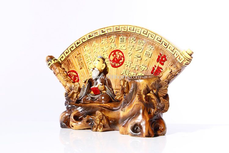 Pot de pinceau fan Analectes de Confucius d’idées de Confucius des articles d’ameublement