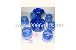 Aufkleber, Farbe Flasche mit 6 Tassen trinken stammlose Wein-Glas-Geschenk-Sets