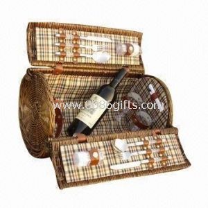Cesta de vinho presente ecológico