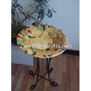 Contemporary small ceramic / resin bird bath