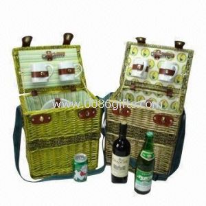 Picnic mimbre cestas/cajas de almacenamiento