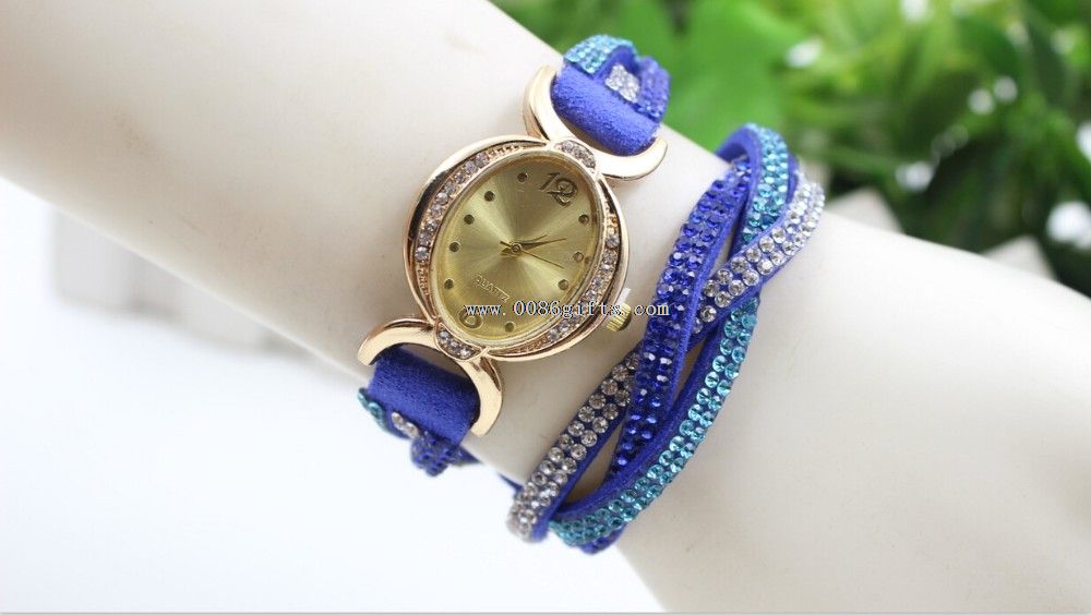 Skinn stropp quarz watch