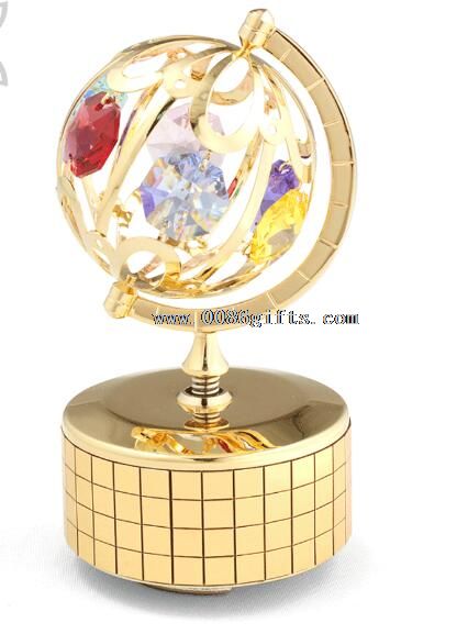 Sfera di cristallo metallo Music Box