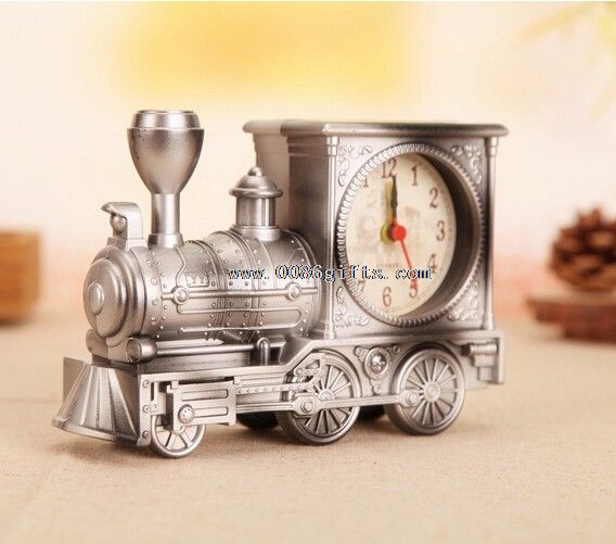 Mini tren divertido cuarzo despertador